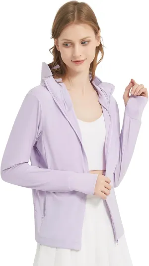 Women's UPF 50  Sun Protection Jacket Lightweight UV Cooling Hoodie Long Sleeve Summer Clothing for Outdoor Hiking