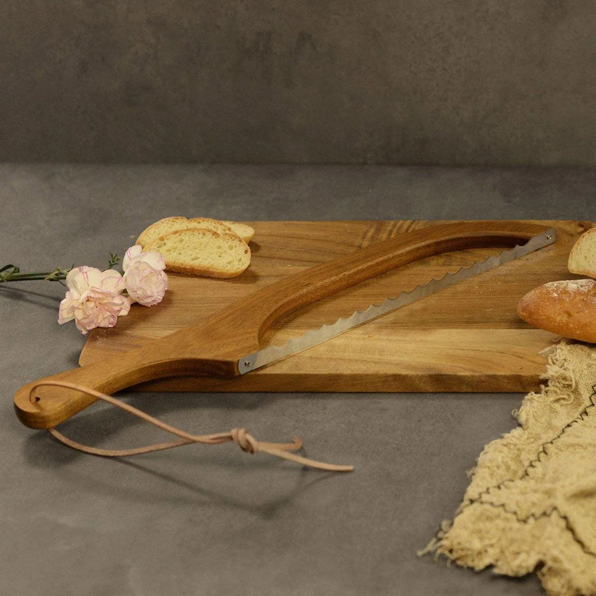 Wooden Bread Cutter Saw for Perfect Slice Cutting Tool Bread Slicer Kitchen