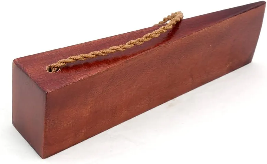 Wooden Door Wedge Solid Cherry Finish Hanging Thread Pack of 6 Renovators Supply