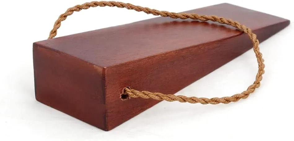 Wooden Door Wedge Solid Cherry Finish Hanging Thread Pack of 6 Renovators Supply