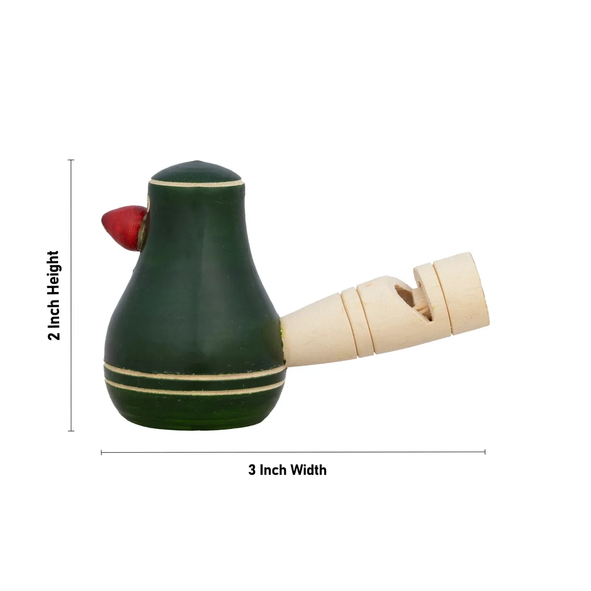 Wooden Whistle - 2 x 3 Inches | Bird Design Whistle/ Handcrafted Whistle for Kids