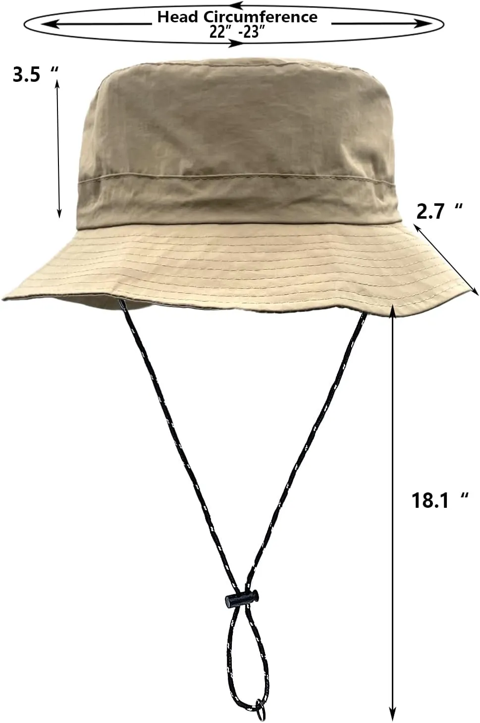 woogwin Waterproof Bucket Rain Hat with Chin Strap Quick Dry Packable Boonie Sun Hat Safari Hat UV Protection