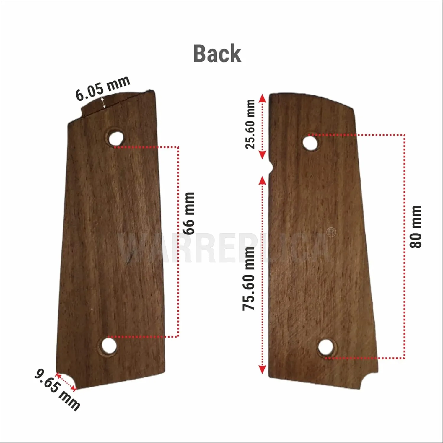 WWII US M1911 / 1911 .45 Wooden Grips - Reproduction