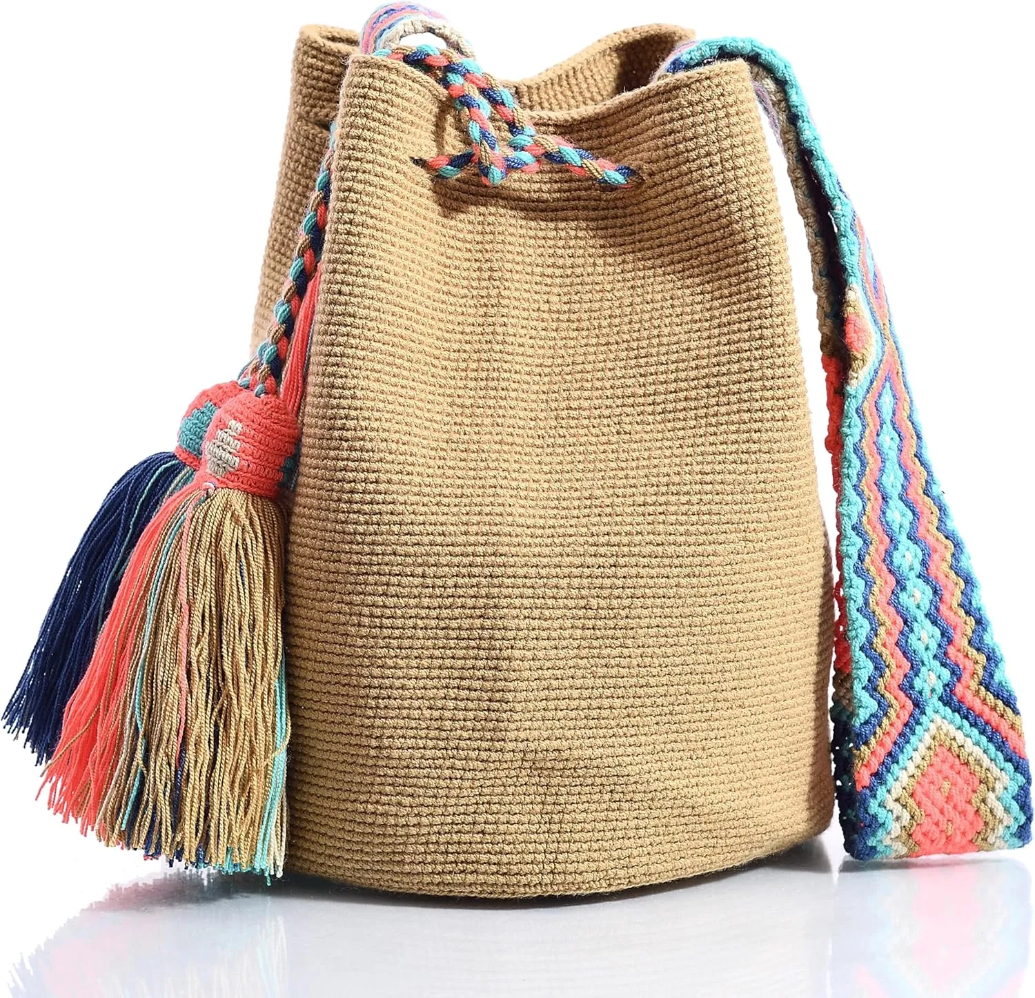 WYOU Utopia classics Hobo Bag Wayuu Crochet, Large