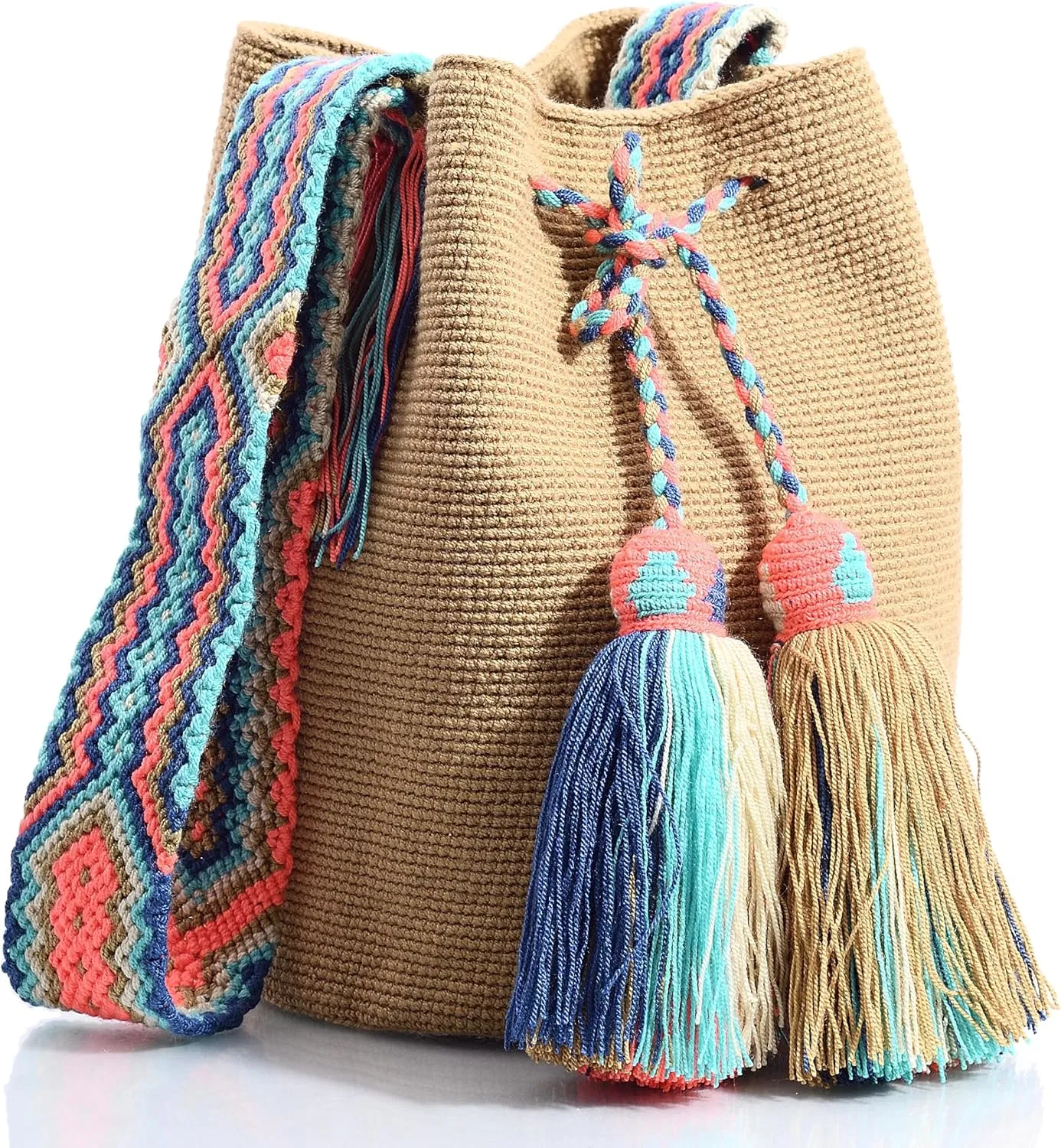WYOU Utopia classics Hobo Bag Wayuu Crochet, Large