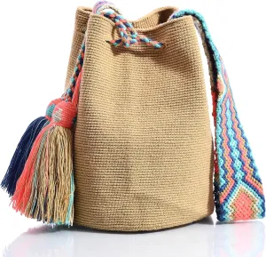 WYOU Utopia classics Hobo Bag Wayuu Crochet, Large