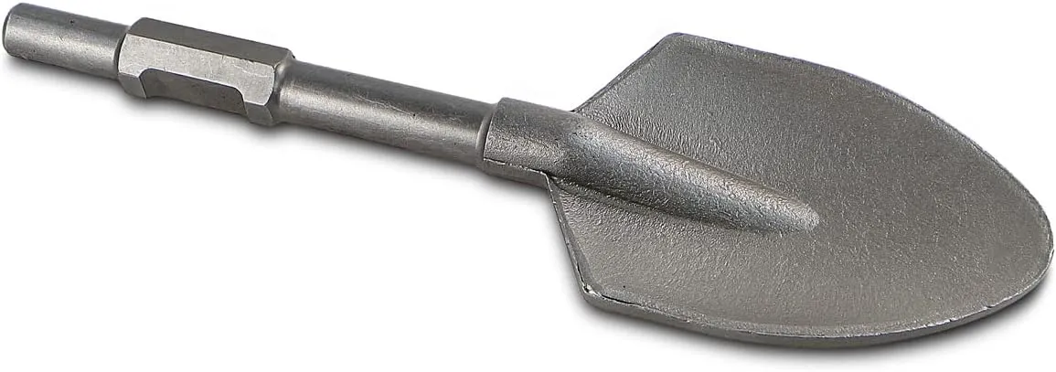 XtremepowerUS 1-1/8" Hex Shank 5" Shovel Width Construction Clay Spade Scoop Shovel Bit for Electric Demolition Jack Hammer w/Carrying Case
