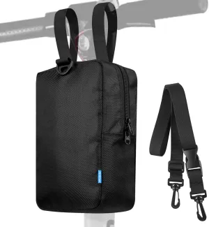 Xxerciz Scooter Storage Bag, Nylon Scooter Handlebar Bag Front Hanging Bag with Adjustable Strap and Zipper Closure for for Carrying Phone, Wallet, Charger Tools, Repair Tools