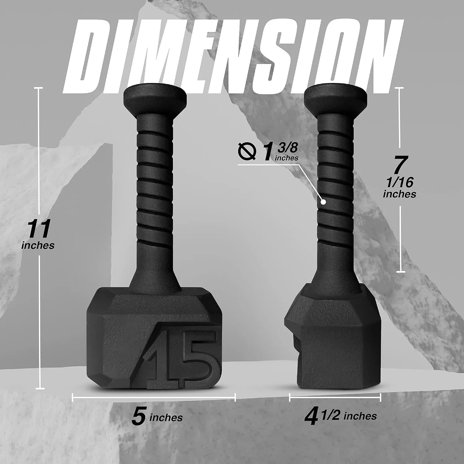 Yes4All Kettlebell Special Shape, Upgraded &Multifunctional for Advanced Training, Solid Cast Iron Powder Coated, Anti Slip Handle Strength Training Equipment