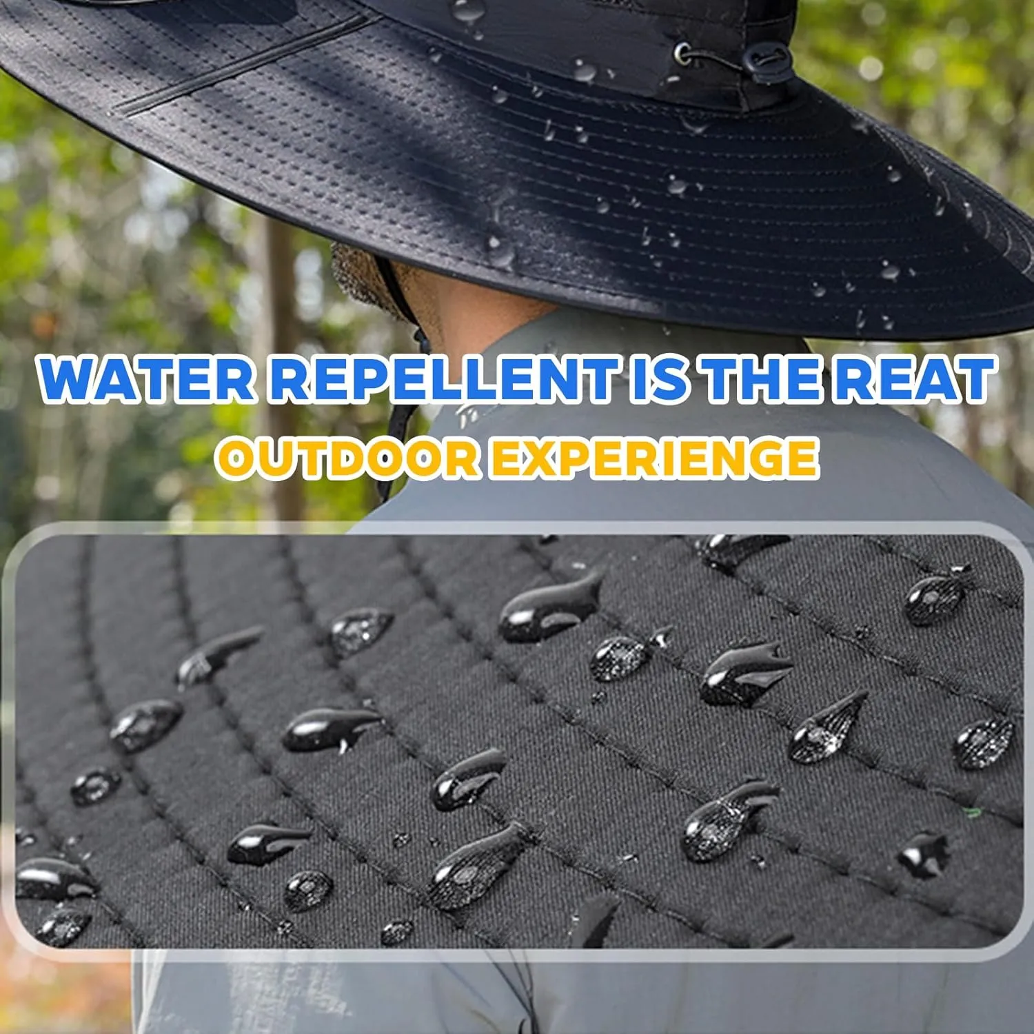 Yostyle Wide Brim Solar Fan Outdoor Fishing Hat for Men Women, Fishing Hat with USB & Solar Powered Fan Hat