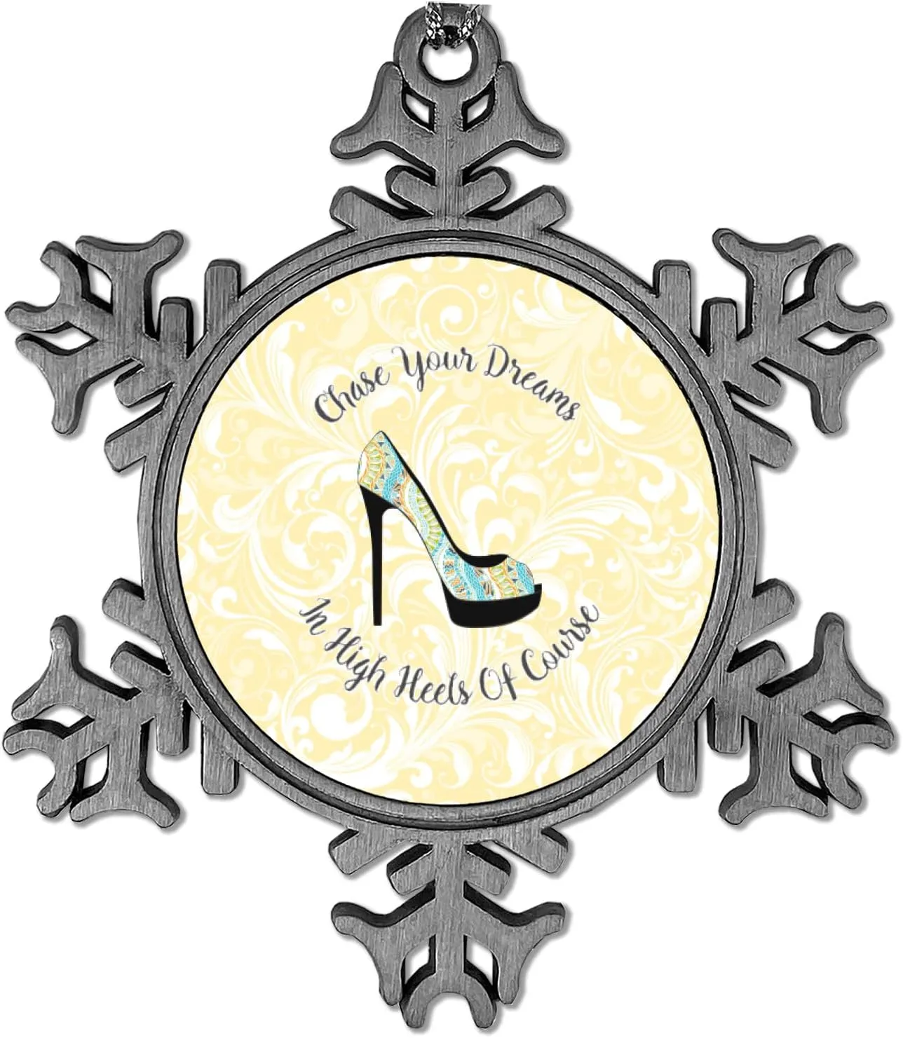 YouCustomizeIt Personalized High Heels Vintage Snowflake Ornament