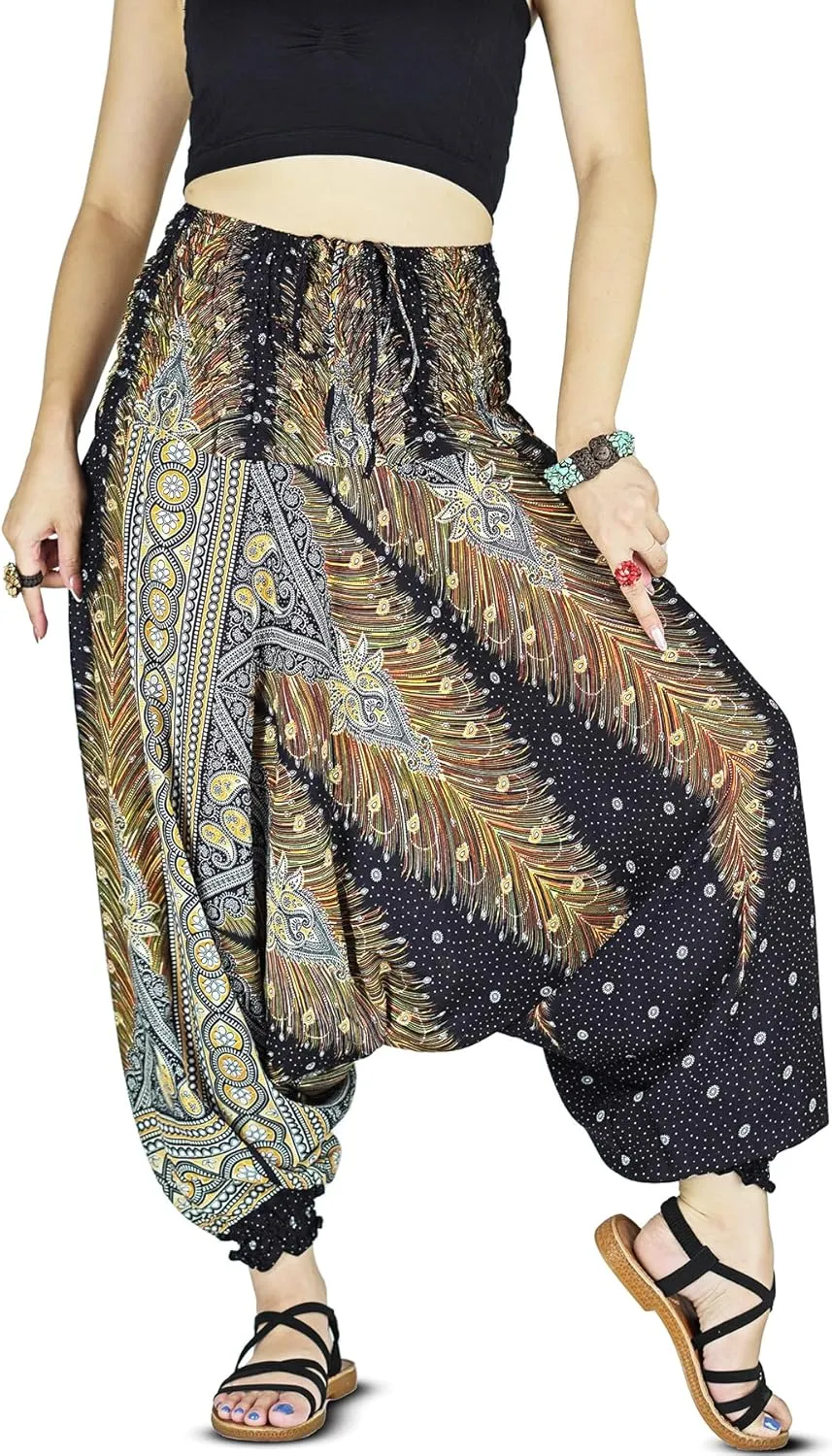 Your Cozy Harem Pants for Women Hippie Clothes Hammer Pants Jumpsuit Casual Loose Beach Sweatpants Baggy Boho Yoga Trousers