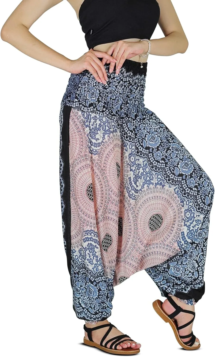 Your Cozy Harem Pants for Women Hippie Clothes Hammer Pants Jumpsuit Casual Loose Beach Sweatpants Baggy Boho Yoga Trousers