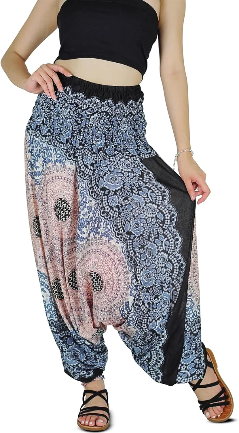 Your Cozy Harem Pants for Women Hippie Clothes Hammer Pants Jumpsuit Casual Loose Beach Sweatpants Baggy Boho Yoga Trousers