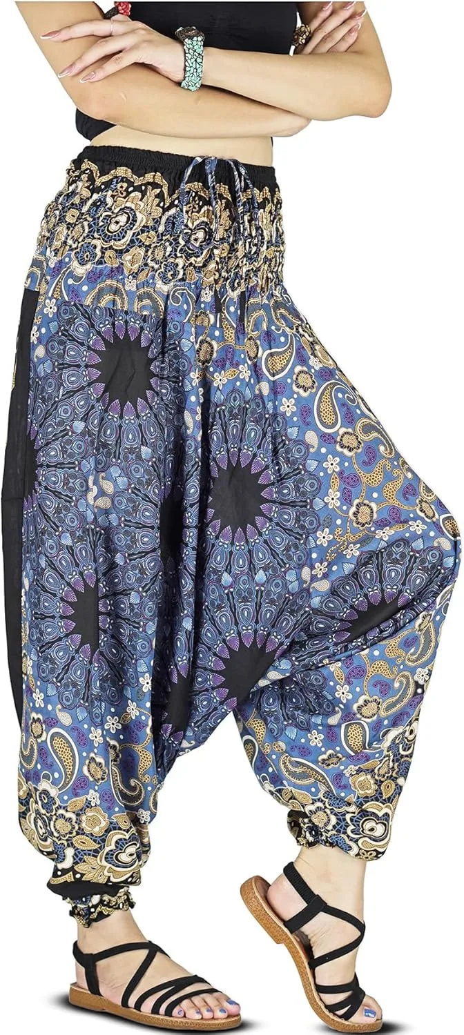 Your Cozy Harem Pants for Women Hippie Clothes Hammer Pants Jumpsuit Casual Loose Beach Sweatpants Baggy Boho Yoga Trousers