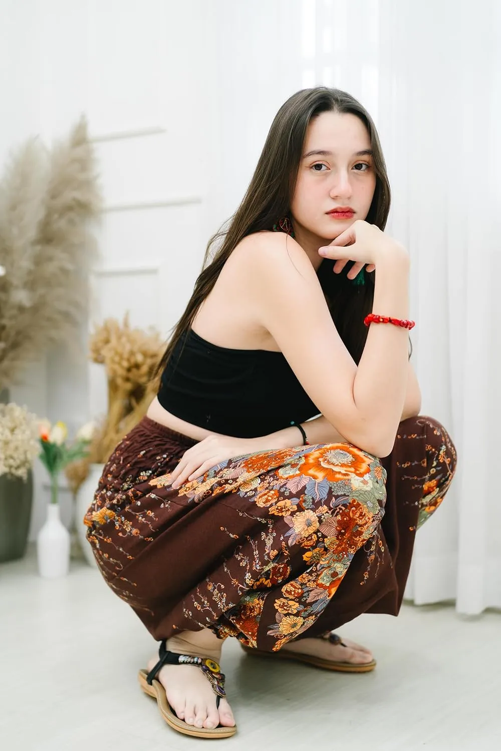 Your Cozy Harem Pants for Women Hippie Clothes Hammer Pants Jumpsuit Casual Loose Beach Sweatpants Baggy Boho Yoga Trousers