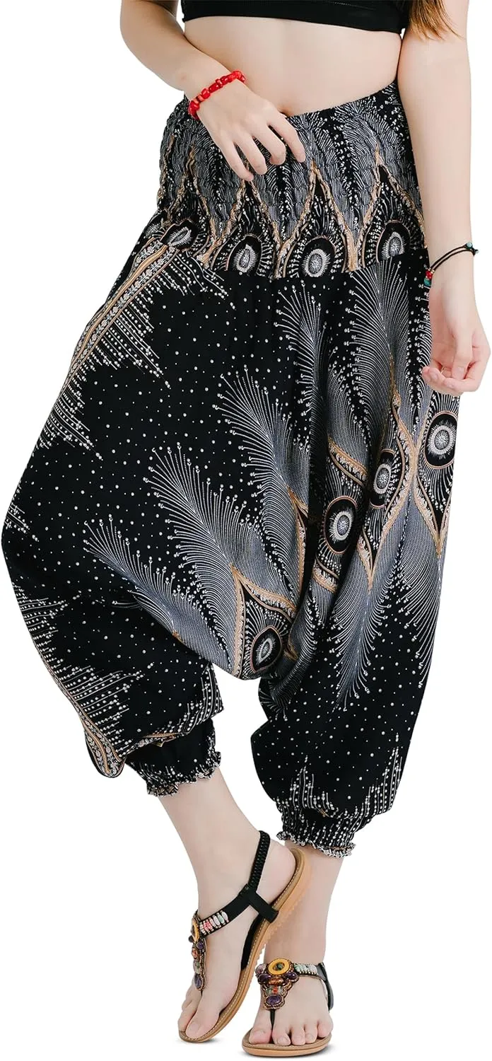 Your Cozy Harem Pants for Women Hippie Clothes Hammer Pants Jumpsuit Casual Loose Beach Sweatpants Baggy Boho Yoga Trousers