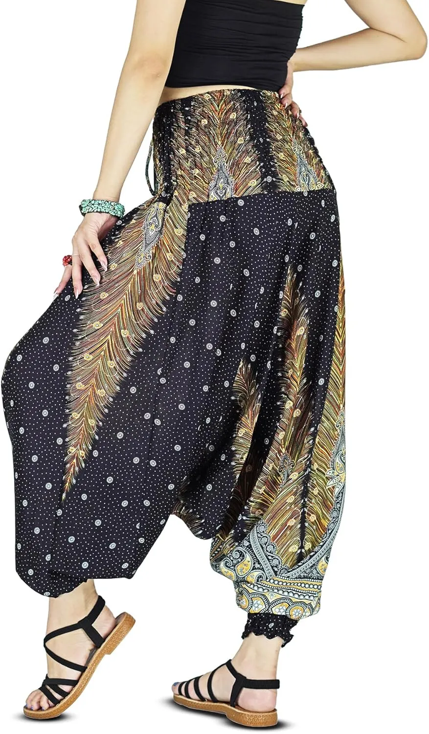 Your Cozy Harem Pants for Women Hippie Clothes Hammer Pants Jumpsuit Casual Loose Beach Sweatpants Baggy Boho Yoga Trousers
