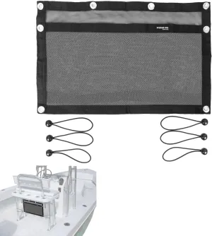 YUSOVE Boat Storage Bag Marine Suspended Storage Comparments Mesh Storage Bag,Boat Seat Organizing Bag,with Elastic Ring