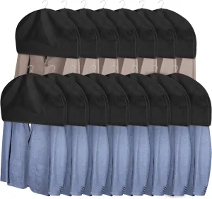 Zilink Breathable Shoulder Covers for Clothes Garment Cover Clothes Protectors for Hanging Clothes Garment Covers for Suit,Coats,Dress Closet Storage（Set of 15）