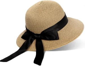 Zylioo 2XL/XL/L/M/S Womens Straw Hat,Wide Brim Sun Protection Beach Hats,UPF 50  Floppy Summer Hat for Small Heads